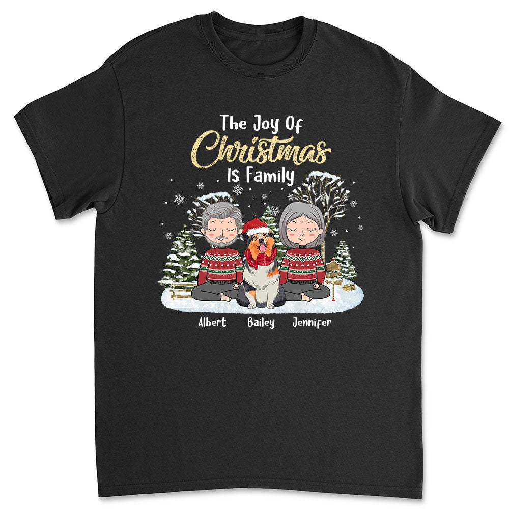 Joy Of Christmas - Personalized Custom Unisex 5.3 oz T-shirt for Pet Lovers
