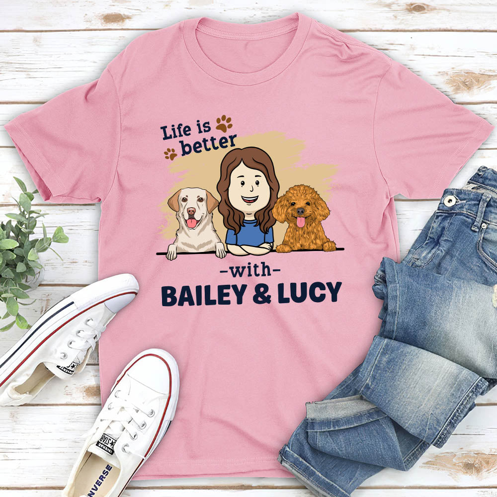 With Dog 1 - Personalized Custom Unisex Heavy Cotton T-shirt for Pet Lovers