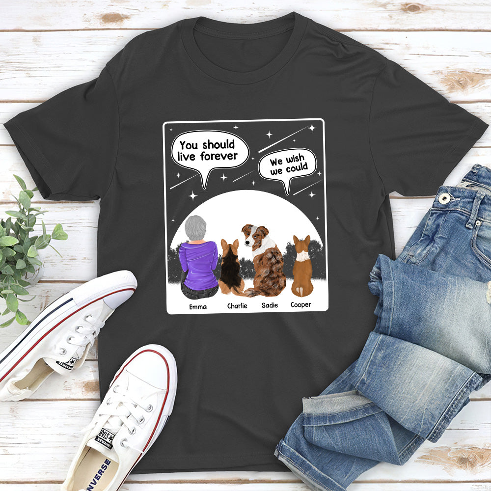 Live Forever - Personalized Custom Unisex 5.3 oz Heavy Cotton T-shirt for Pet Lovers