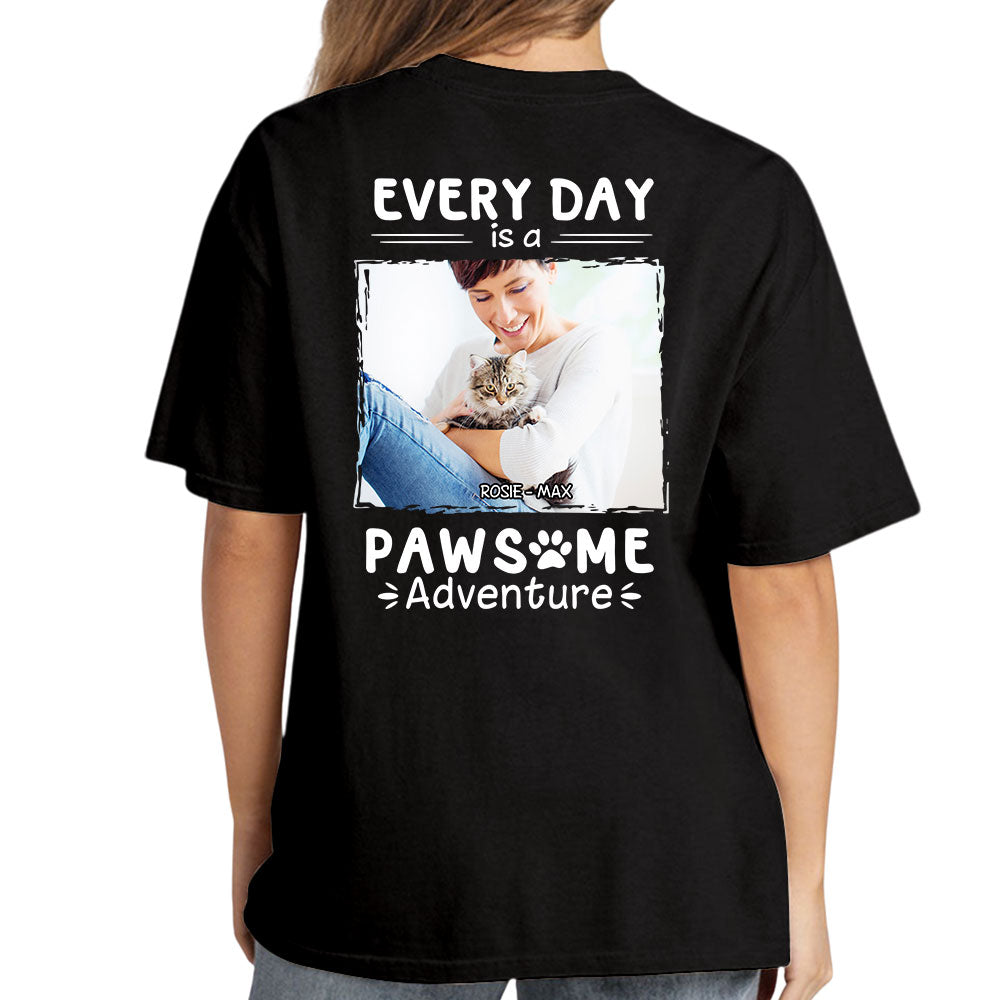 Pawsome Adventure Personalized Custom Unisex 5.3 oz T-shirt with Copyrighted Artwork