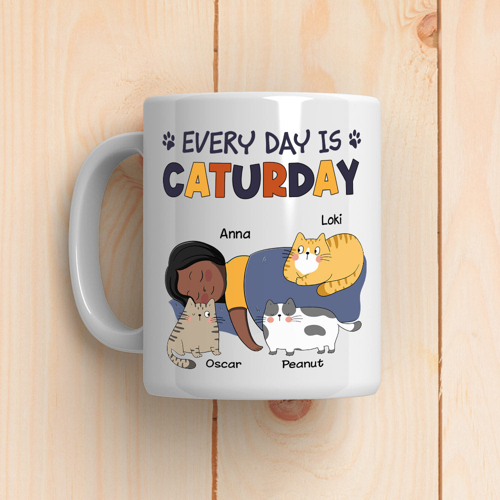Caturday - Exquisitely Personalized Custom Coffee Mug for Pet Lovers