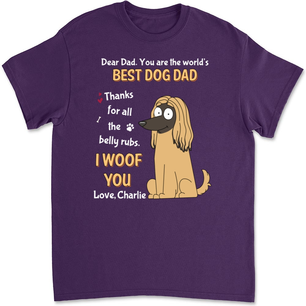 For All The Belly Rubs - Personalized Custom Unisex 5.3 oz T-Shirt for Pet Lovers