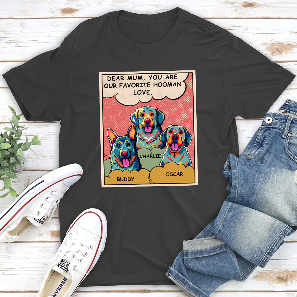 My Favorite Hooman - Customizable Unisex Personalized T-shirt for Pet Lovers