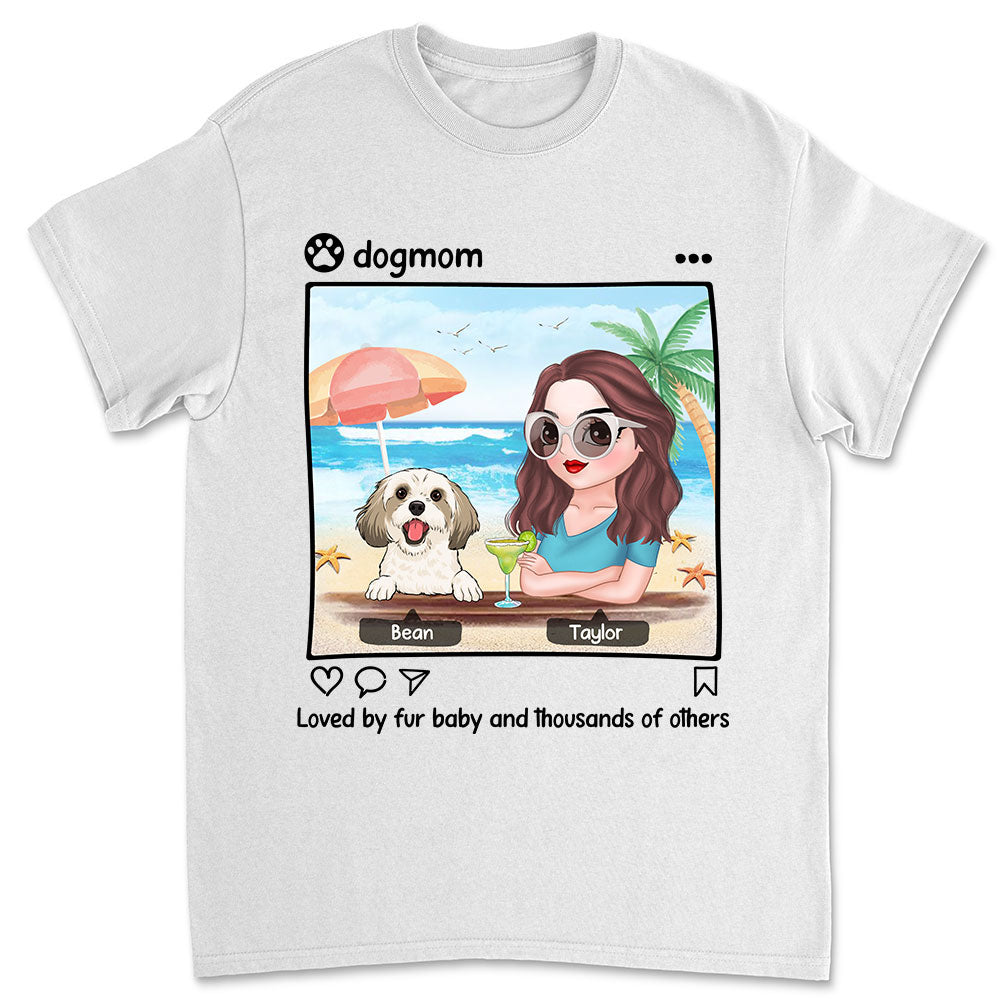 Dog And Mom - Personalized Custom Unisex Heavy Cotton T-shirt for Pet Lovers