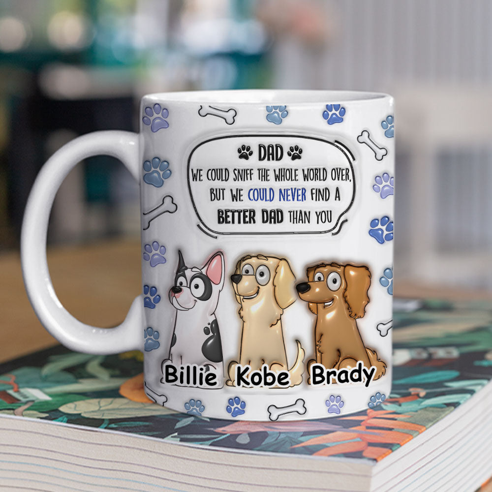 Exquisite Personalized Custom 3D Inflated Effect Ceramic Mug - Ideal for Mom and Dad