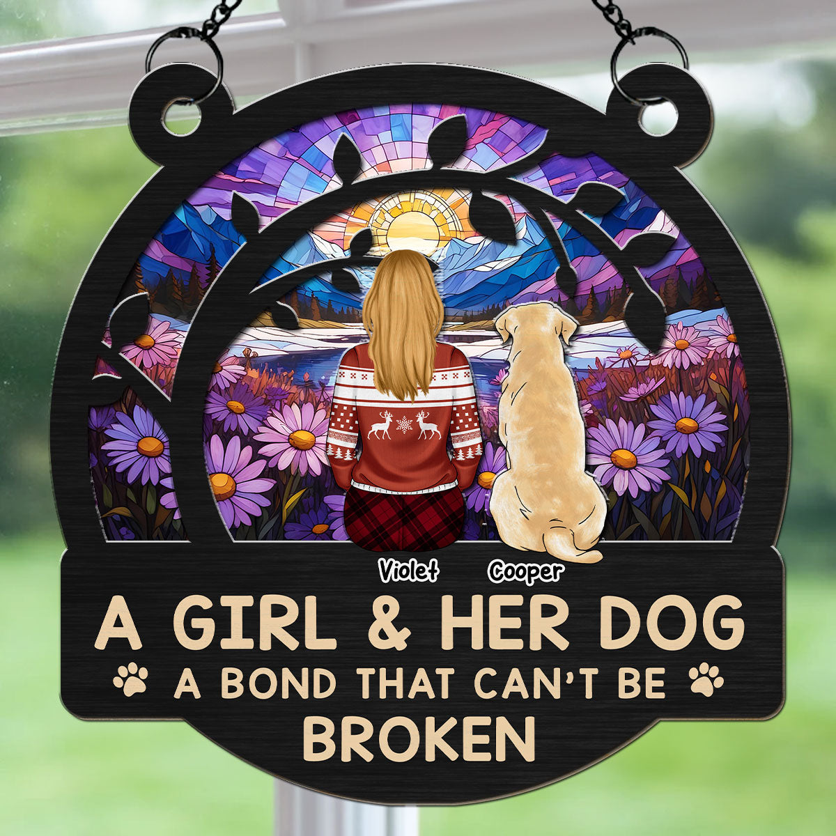 A Bond That Lasts Forever - Personalized Custom Suncatcher in 6 & 8 Inches