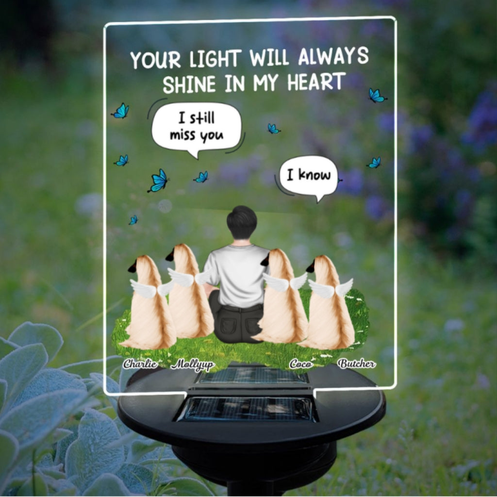 Personalized Custom Solar Light - My Heart Was Not Ready To Lose You: A Memorial Tribute