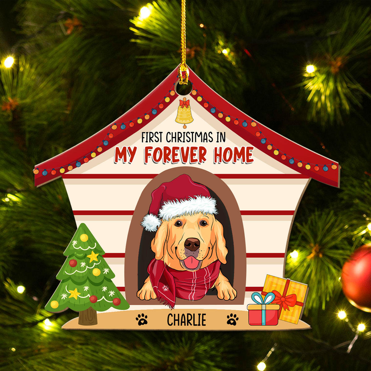 My Forever Home - Customizable Personalized Wood Christmas Ornament