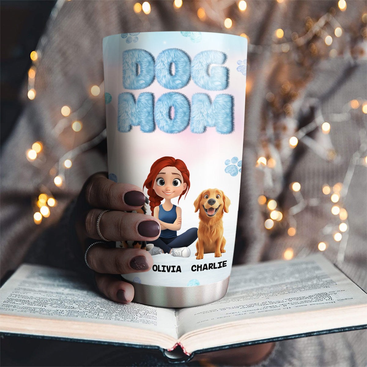 Fluffy Dog Mom - Exquisite Personalized Custom Tumbler for All Occasions