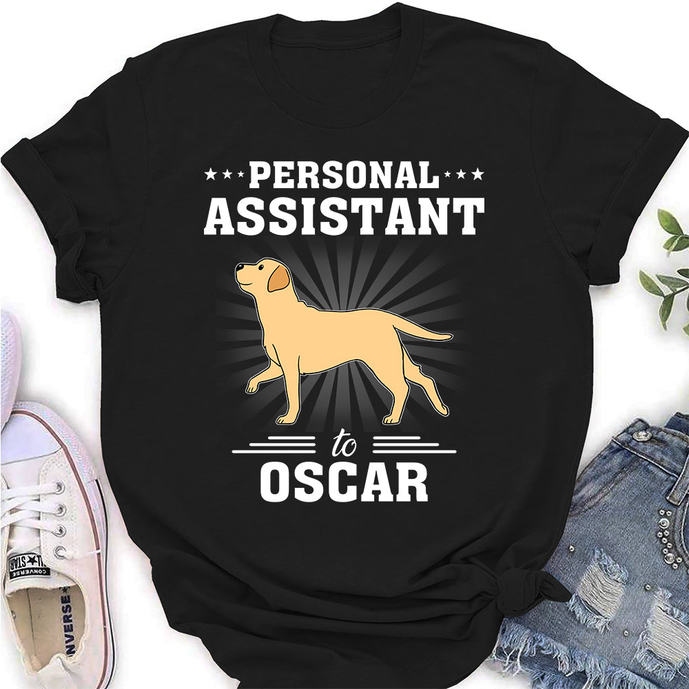 Dog Assistant - Exclusive Personalized Custom Women's T-shirt for Pet Lovers