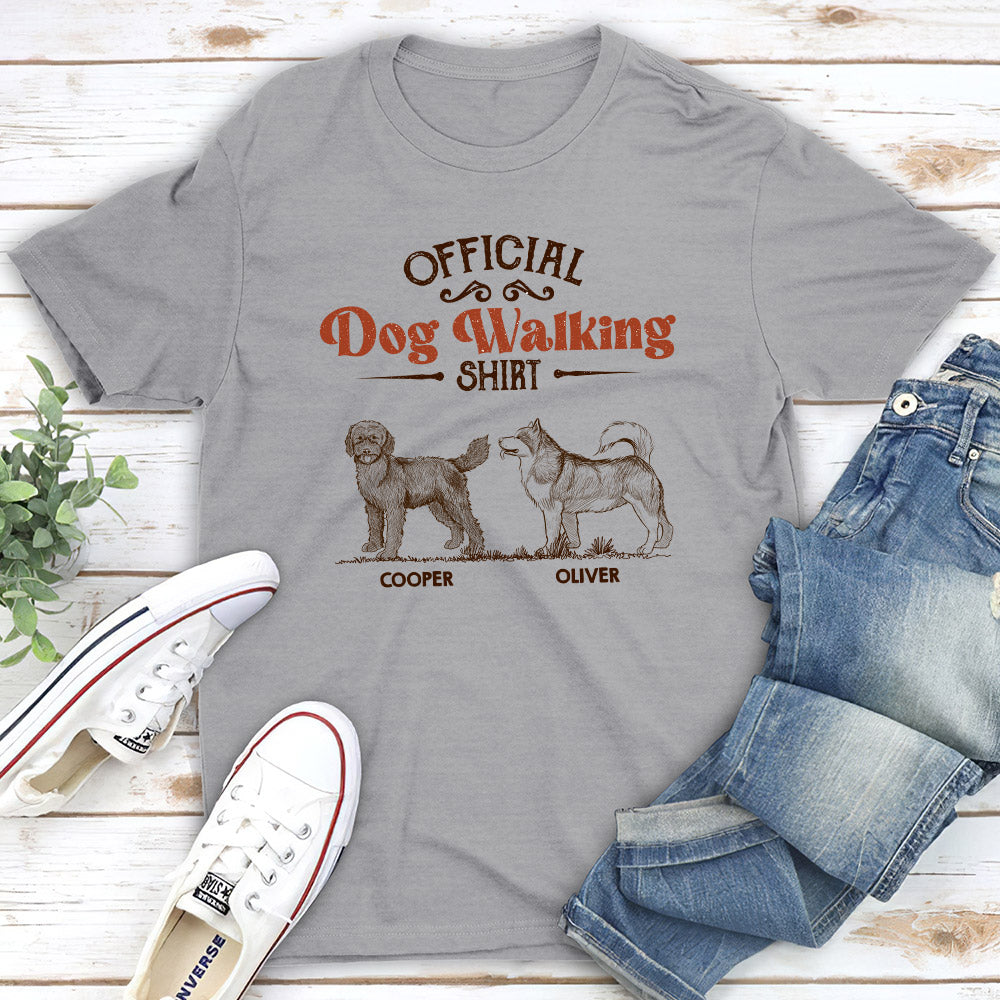 Vintage Personalized Custom Unisex Walking T-shirt - Ideal Gift for Pet Lovers