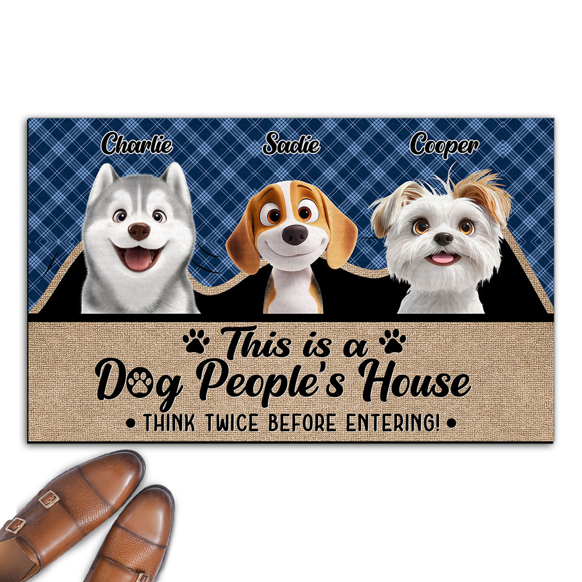Dog People - Customizable Personalized Doormat with Cat or Dog Picture