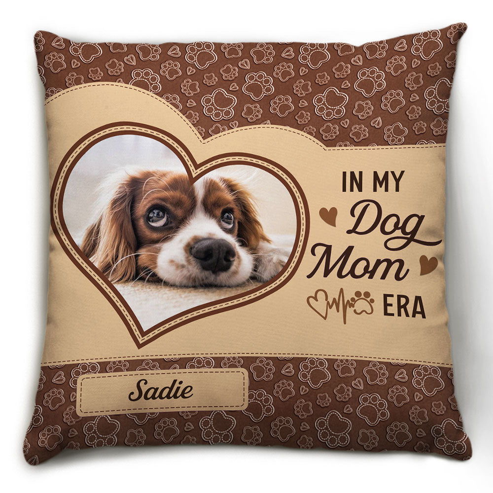 Dog Mom Era - Stylishly Personalized Custom Throw Pillow in 12' x 12' and 18' x 18' Sizes