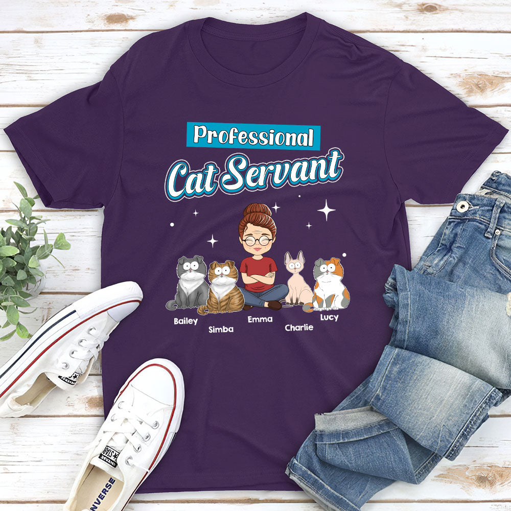 Funny Cat Servant Personalized Custom Unisex 5.3 oz T-shirt