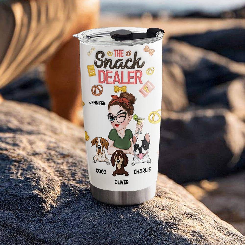 The Snack Dealer - Personalized Custom 3D Inflated Effect 20oz Stainless Steel Tumbler for All Occasions