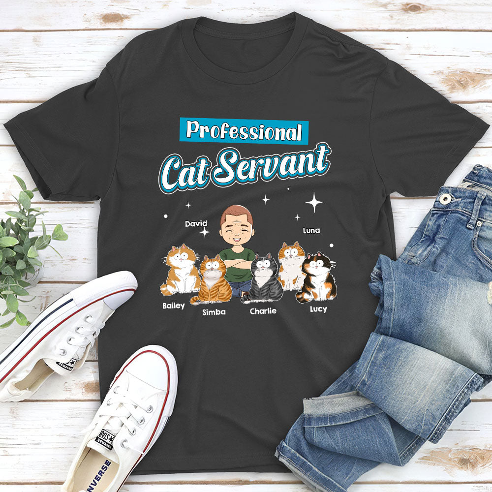 Funny Cat Servant Personalized Custom Unisex 5.3 oz T-shirt