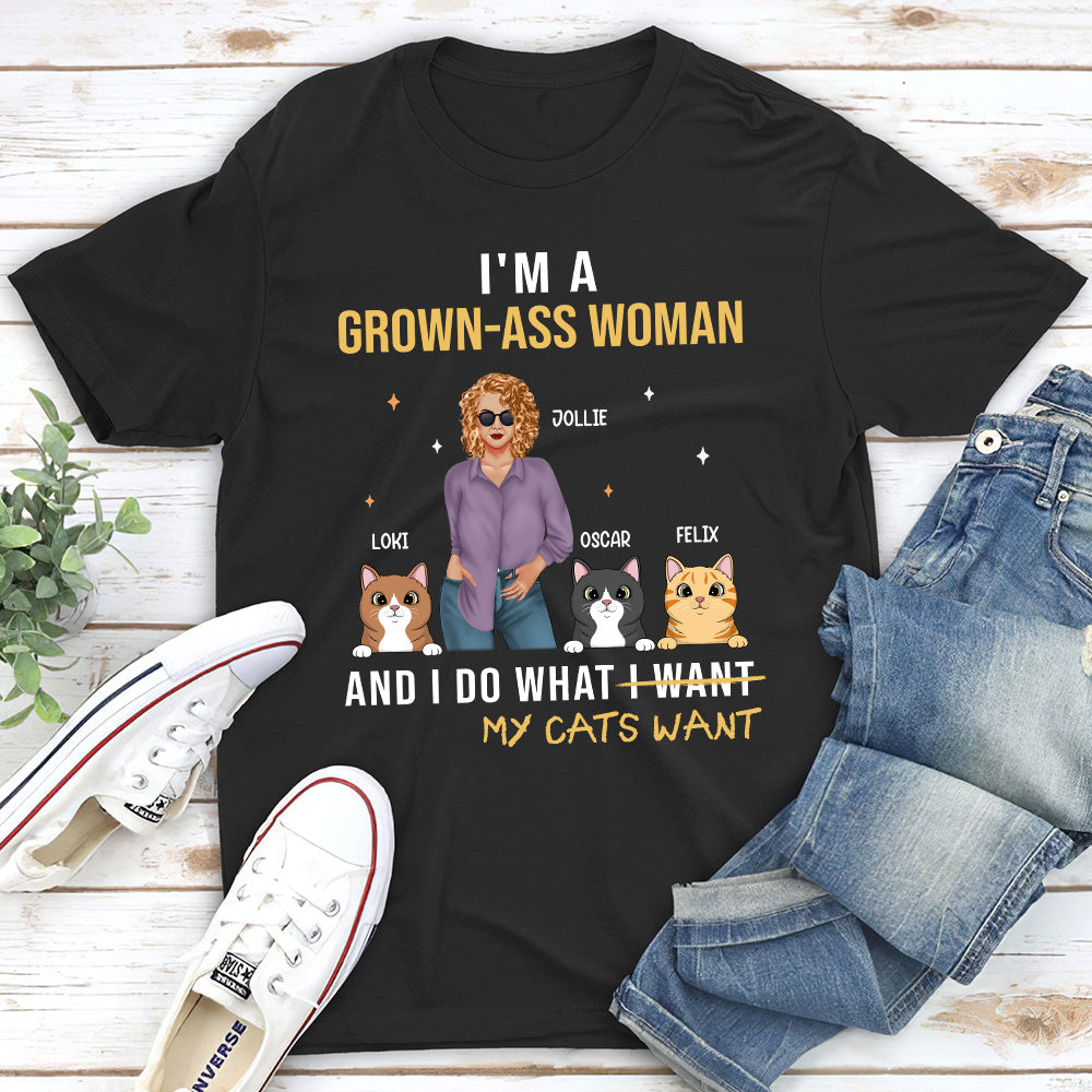 Unique Personalized Custom Unisex 'Do What My Cats Want' T-shirt