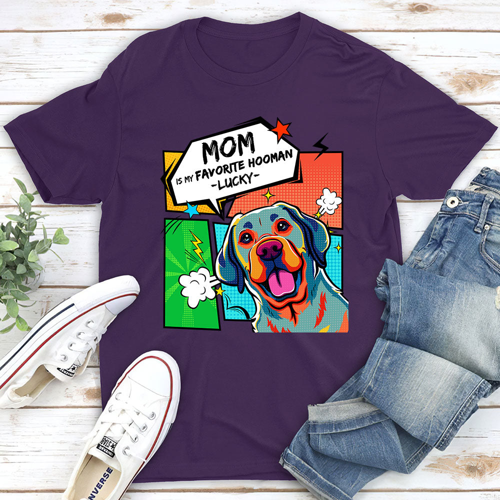 Favorite Hooman - Customizable Personalized Unisex 5.3 oz T-shirt for Pet Lovers