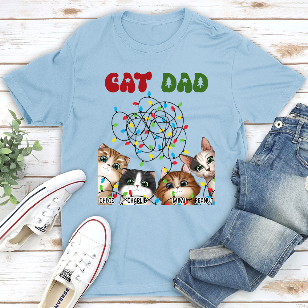 Christmas Light - Personalized Custom Unisex 5.3 oz T-shirt for Pet Lovers