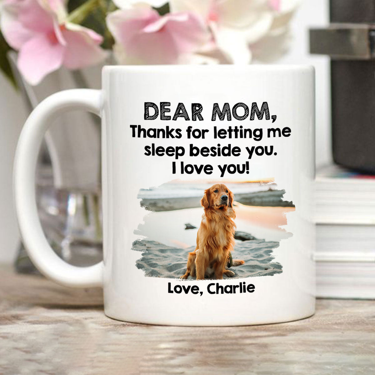 Sleep Beside Pet 2 - Personalized Custom Coffee Mug for Pet Lovers - 11oz & 15oz Sizes