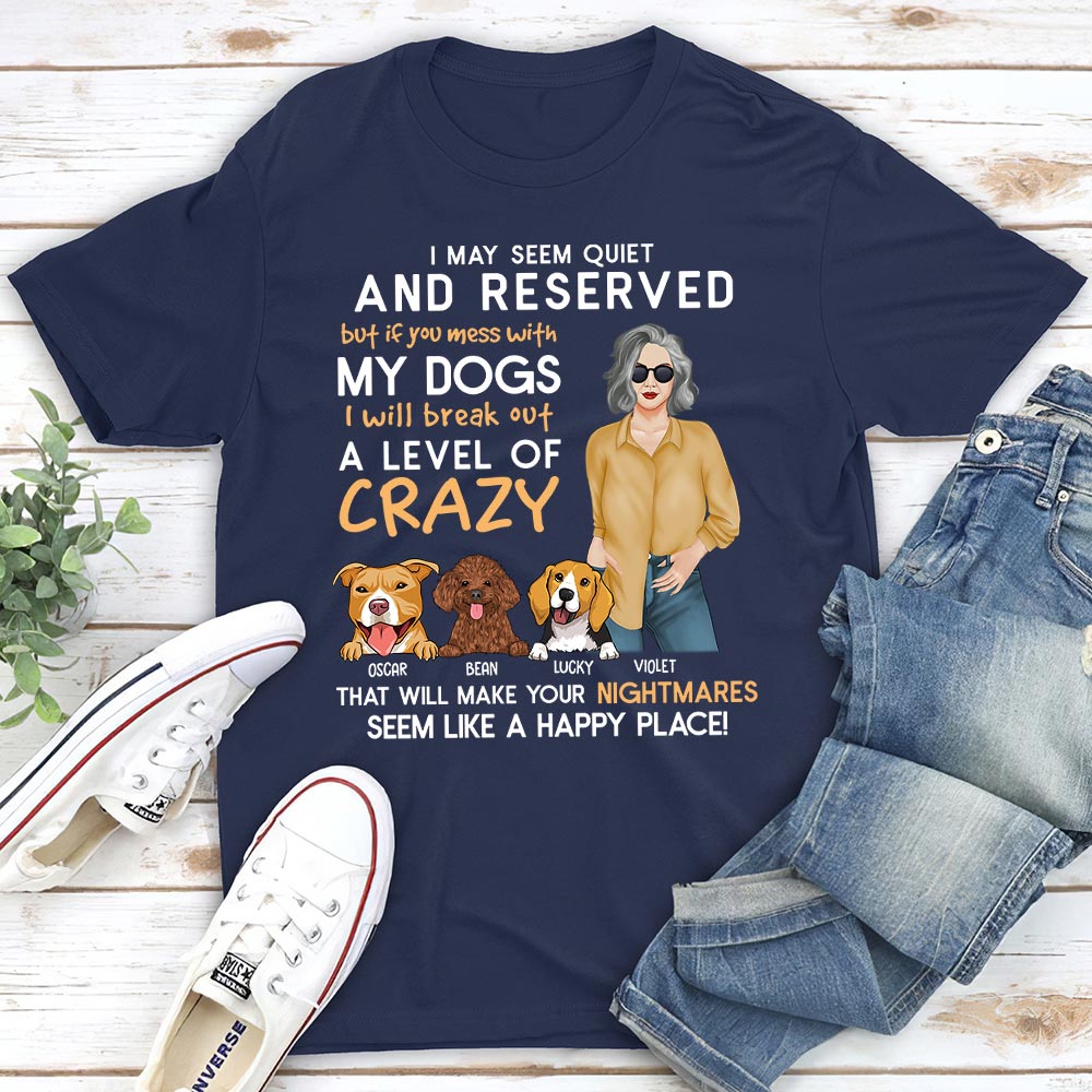 Quiet And Reserved - Personalized Custom Unisex Cotton Blend T-shirt for Pet Lovers