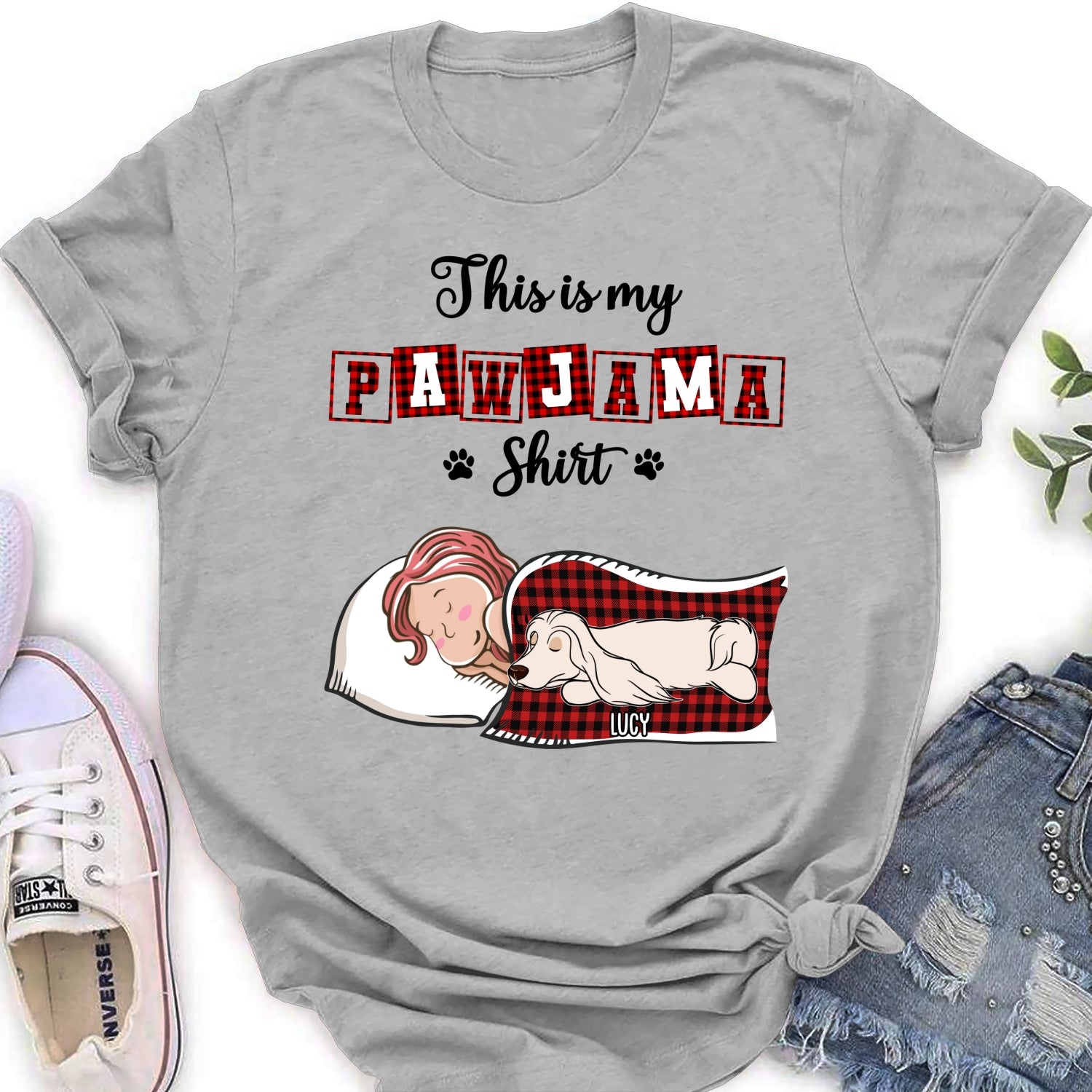 My Sleepshirt Ver Pet 2 - Exclusive Personalized Custom Women's T-Shirt for Pet Lovers