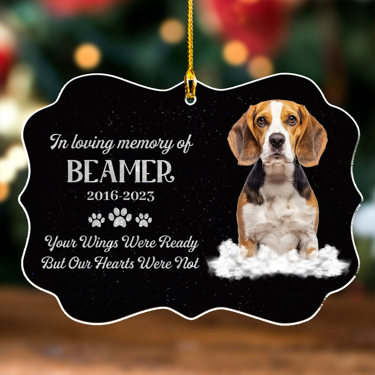 If Love Could Have Saved You - Exquisite Personalized Custom Acrylic Christmas Ornament for Pet Lovers
