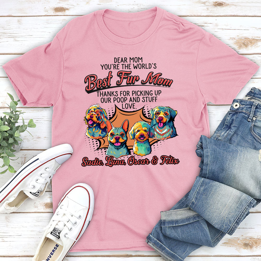 Unique Pop Art Love Fur Dad Personalized Custom Unisex 5.3 oz T-shirt