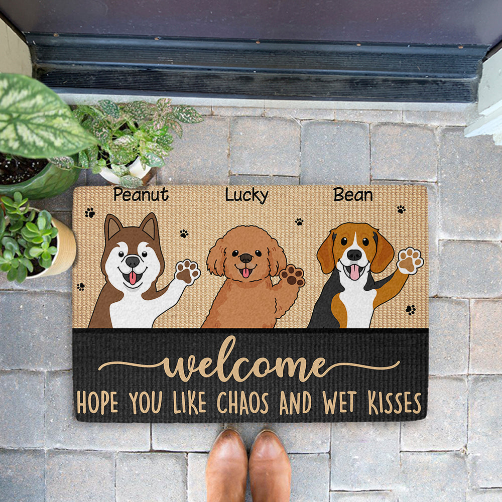 Dogs Welcome Home - Customizable Personalized Doormat with Your Dog's Picture