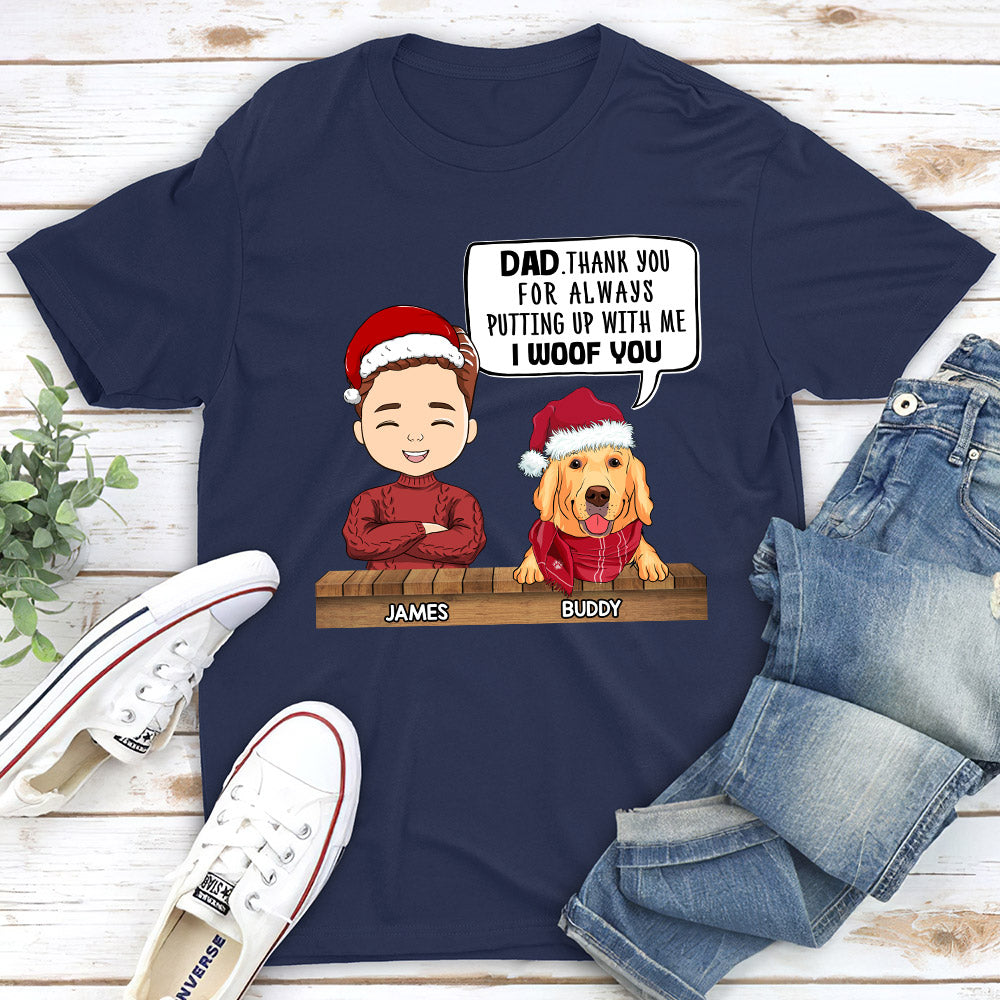 Putting Up With - Personalized Custom Unisex 5.3 oz T-shirt for Pet Lovers