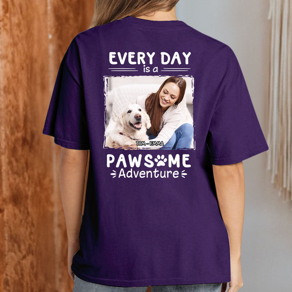 Pawsome Adventure Personalized Custom Unisex 5.3 oz T-shirt with Copyrighted Artwork