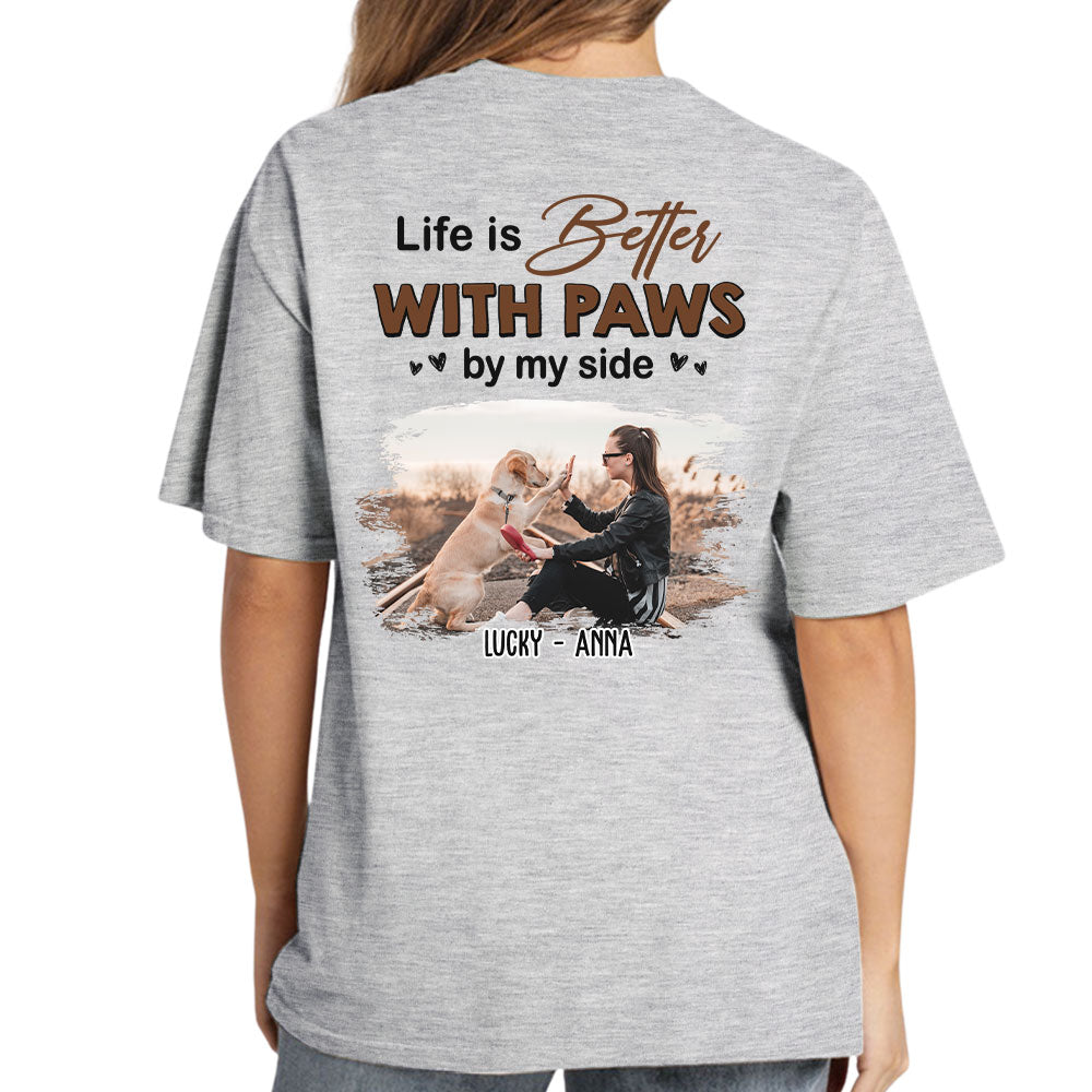 Paws By My Side Personalized Custom Unisex 5.3 oz T-shirt with Copyrighted Artwork