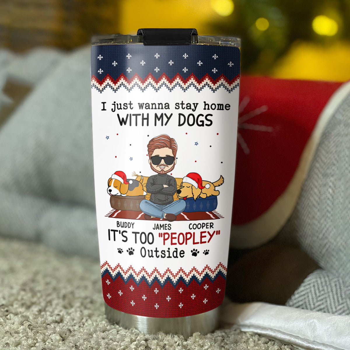 Personalized Custom Tumbler - Beat the Crowds with Style! 'It Is Too Peopley Outside'