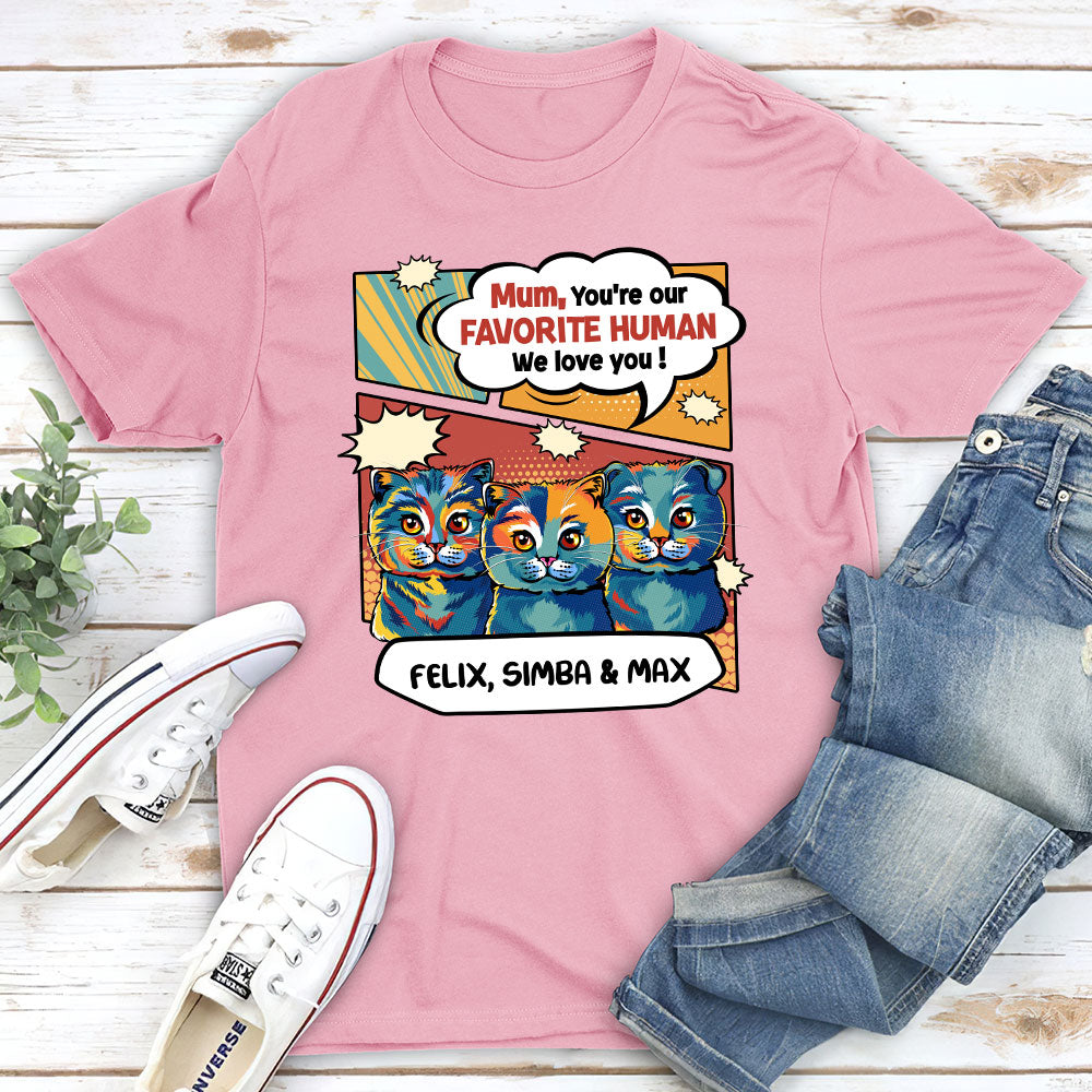 Pop Art My Favorite - Personalized Custom Unisex 5.3 oz T-shirt for Pet Lovers