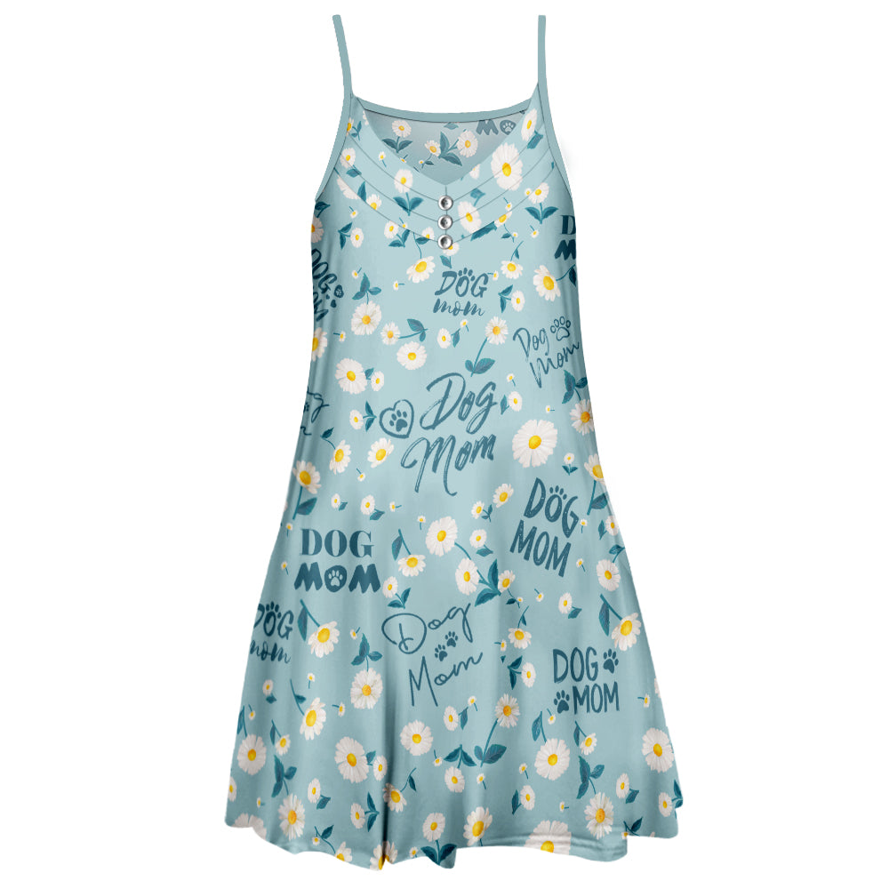Stylish Dog Mom Daisy 1 Adjustable Strap Dress for Fashionable Pet Lovers
