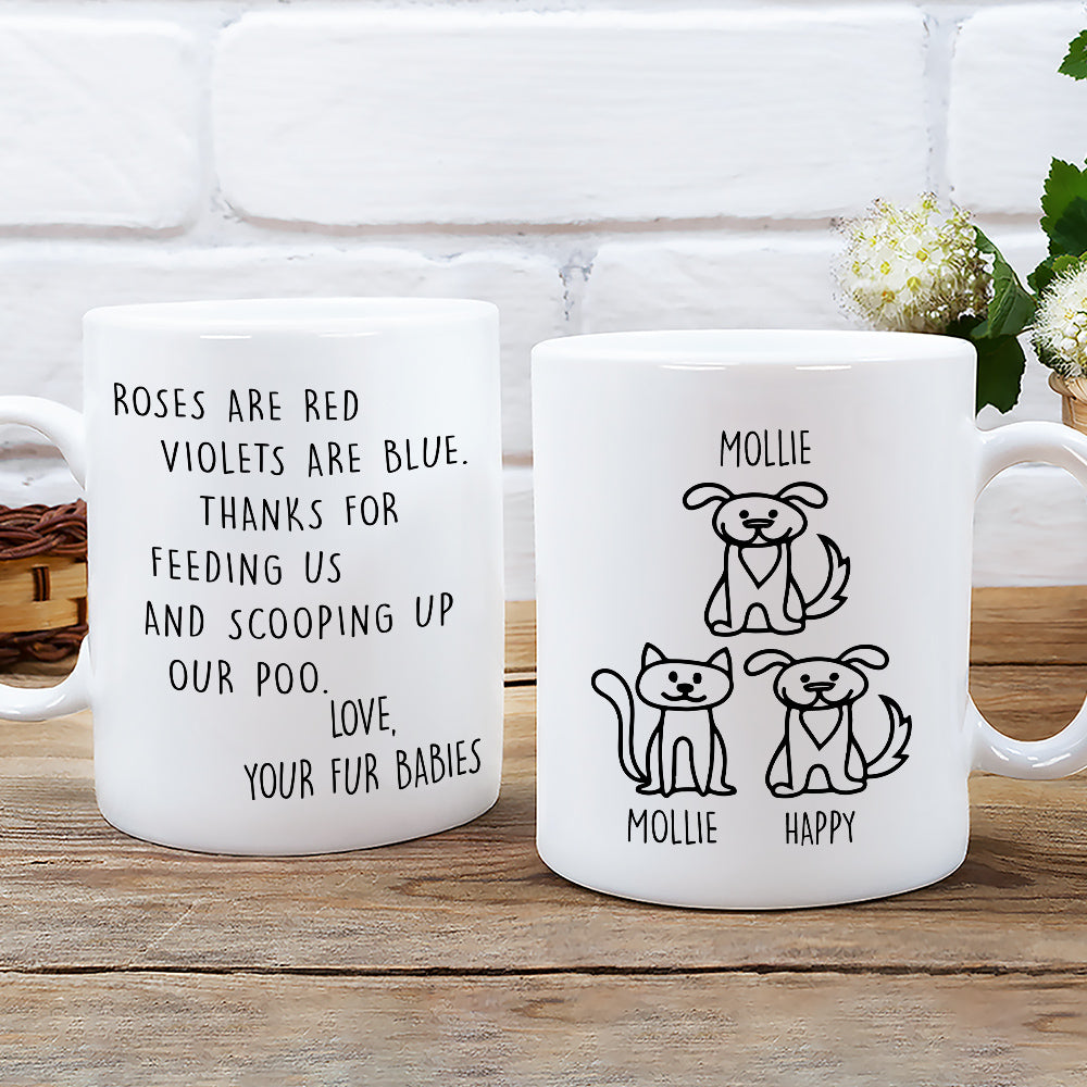 Personalized Custom Thank You For Scooping My Poo Ver Pet Coffee Mug - 11oz & 15oz Options