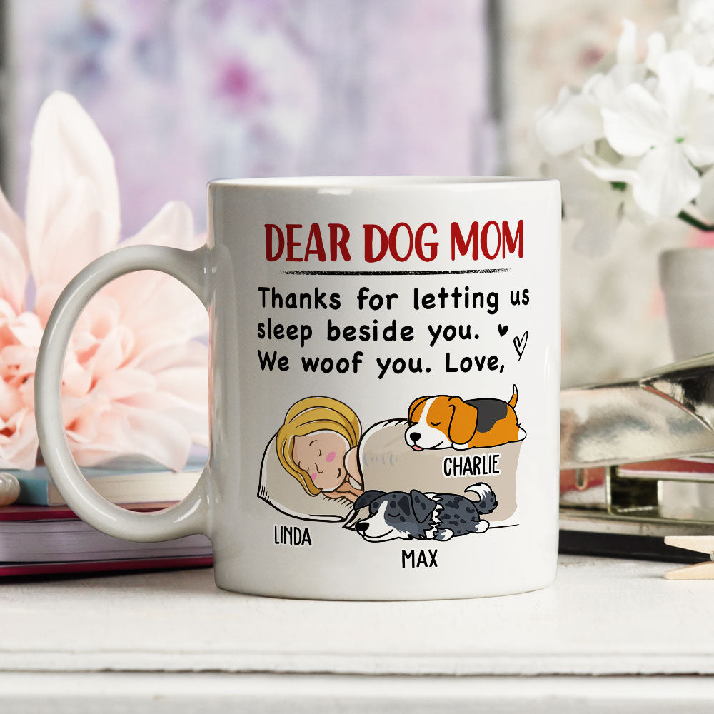 Sleep Beside You - Customizable Personalized Coffee Mug for Pet Lovers