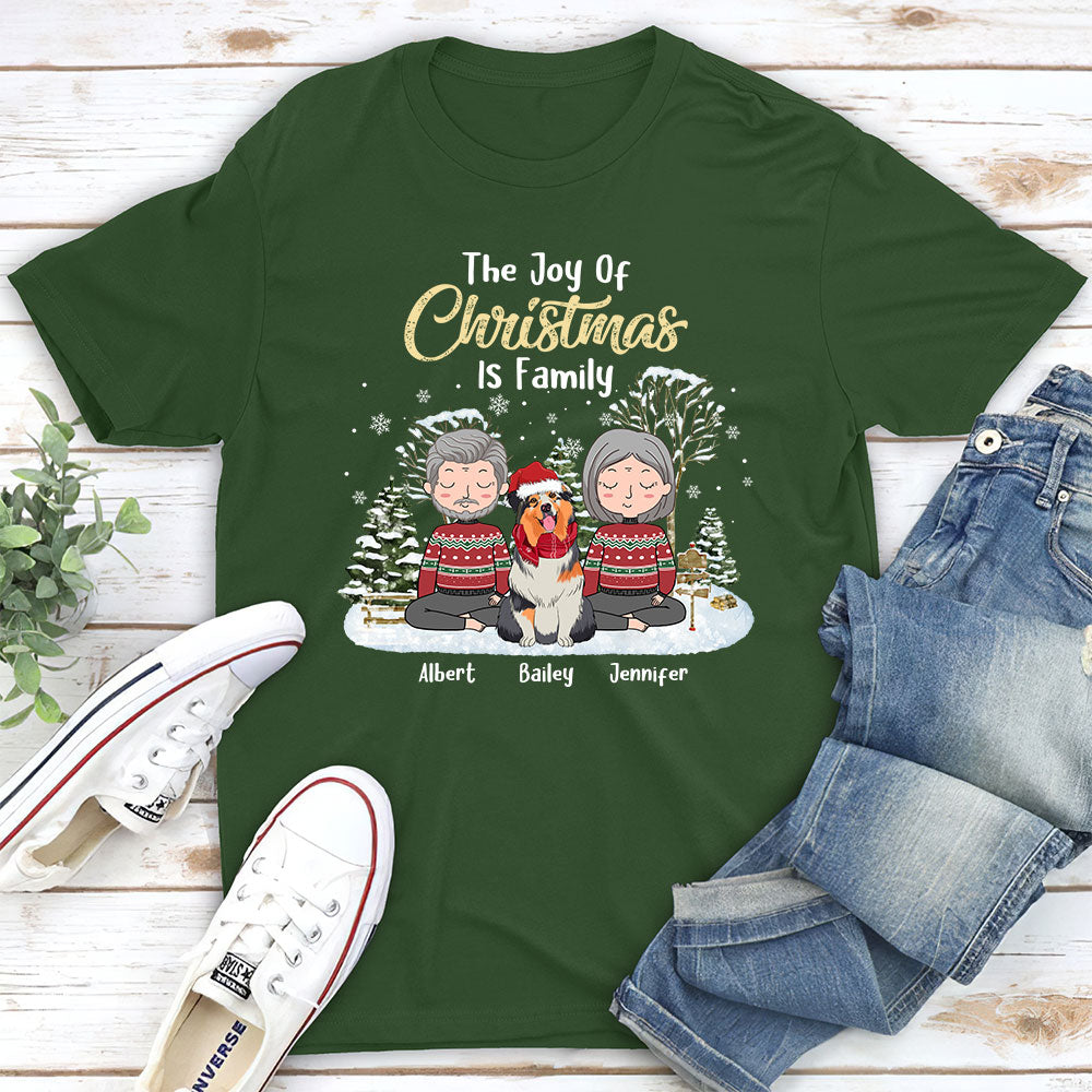 Joy Of Christmas - Personalized Custom Unisex 5.3 oz T-shirt for Pet Lovers