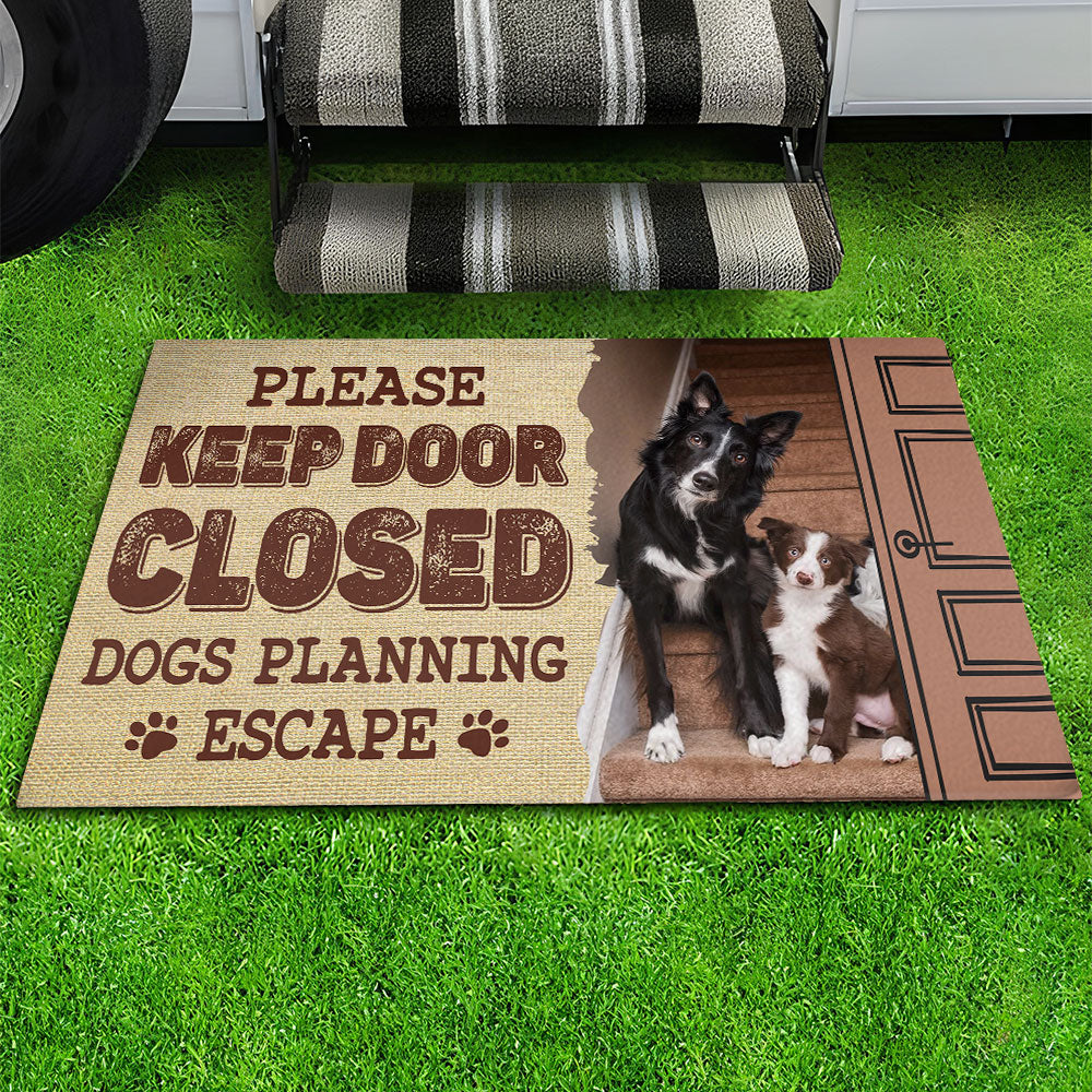Personalized Custom Pet Planning Photo Doormat for Cat and Dog Lovers