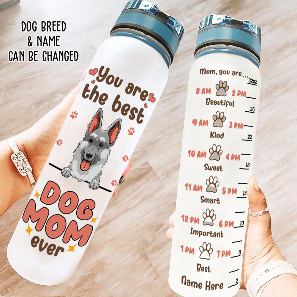 You Are The Best - Personalized Custom Time - Marked Water Tracker Bottle for Pet Lovers