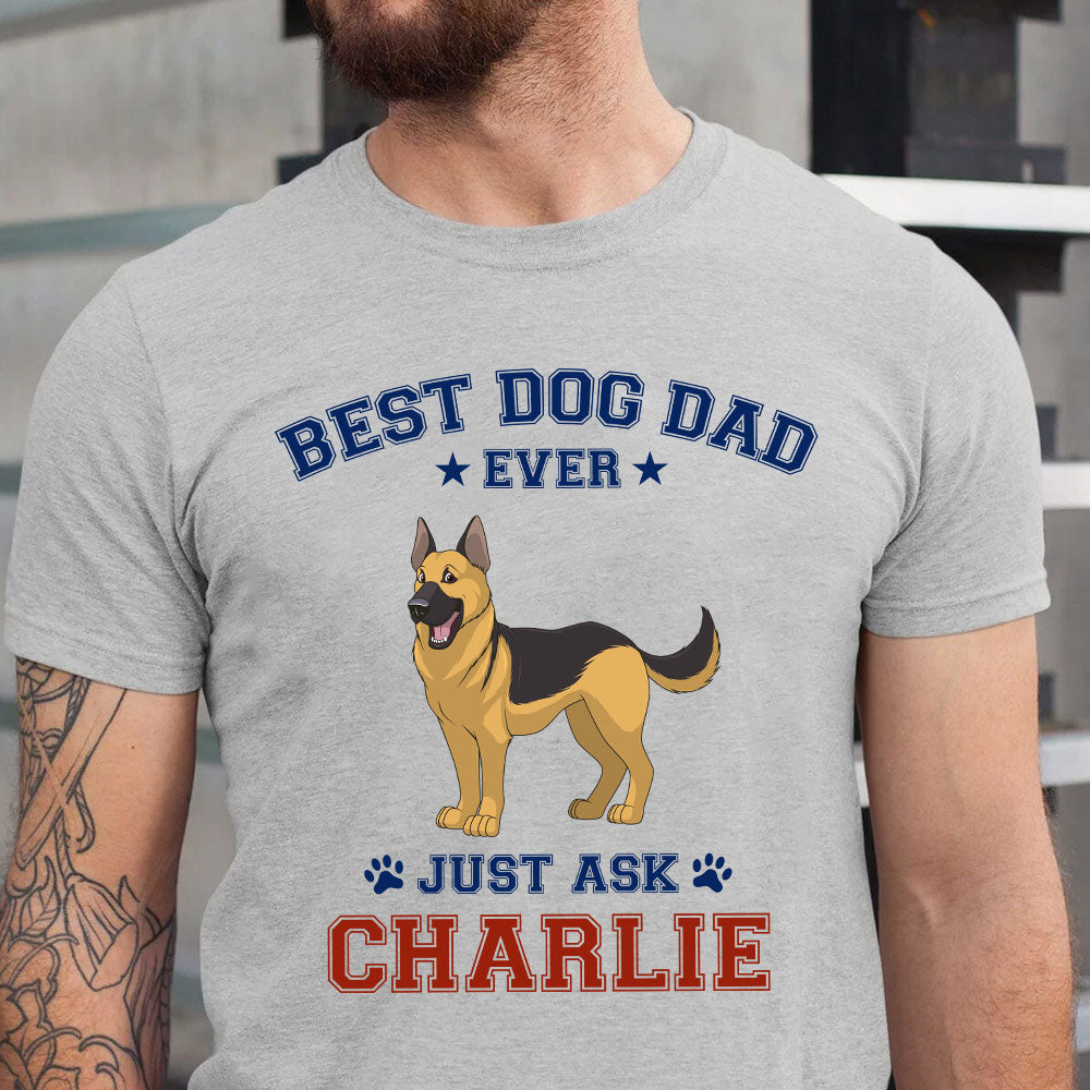 Top - Quality Personalized Custom Premium Red and Blue Dog Dad T - shirt