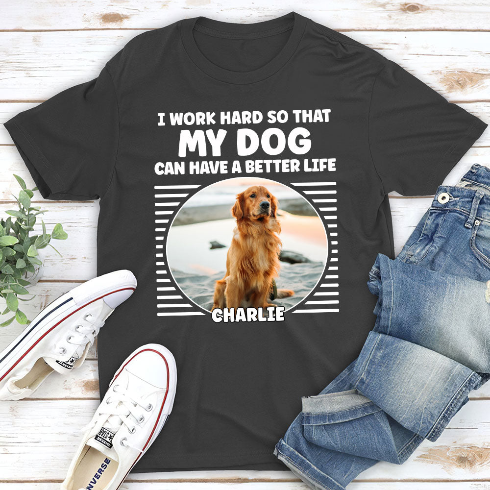 Work Hard For My Kids - Premium Personalized Custom Unisex 5.3 oz T-shirt