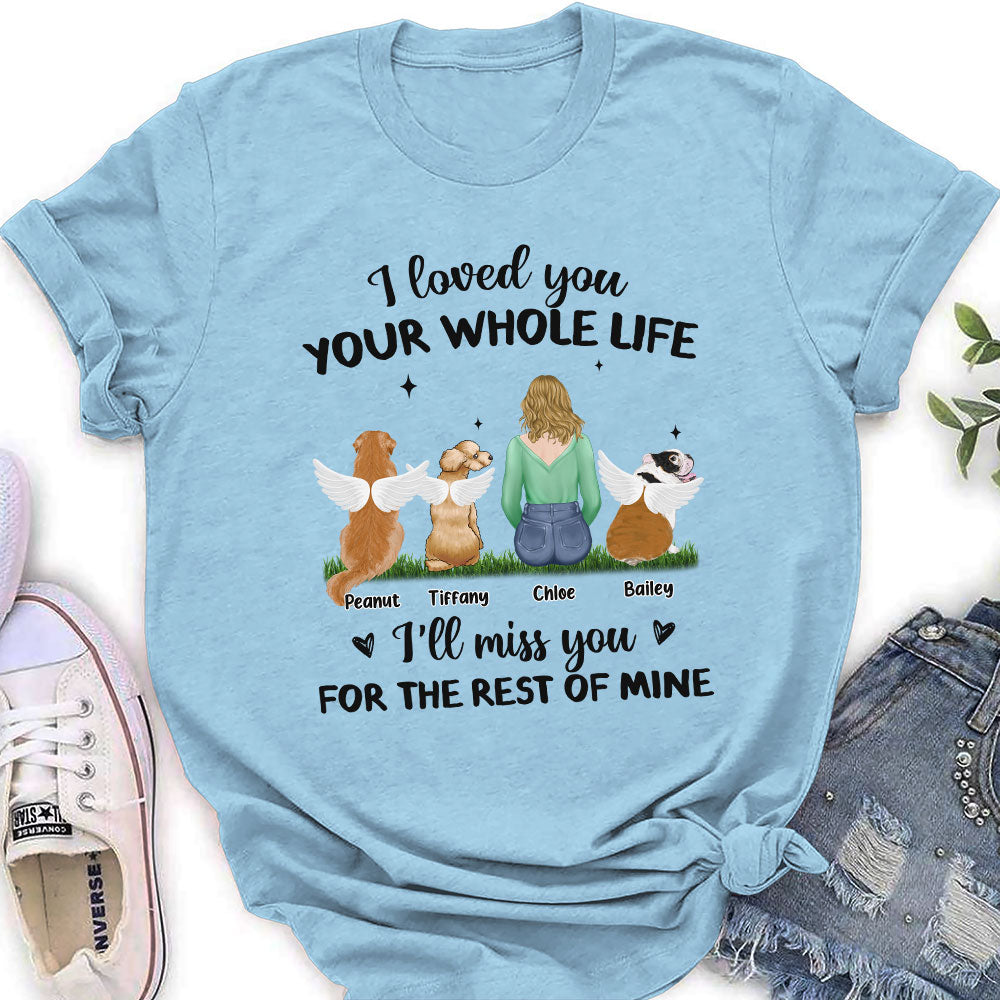 The Rest Of Mine - Personalized Custom Women's Memorial T-shirt for Pet Lovers