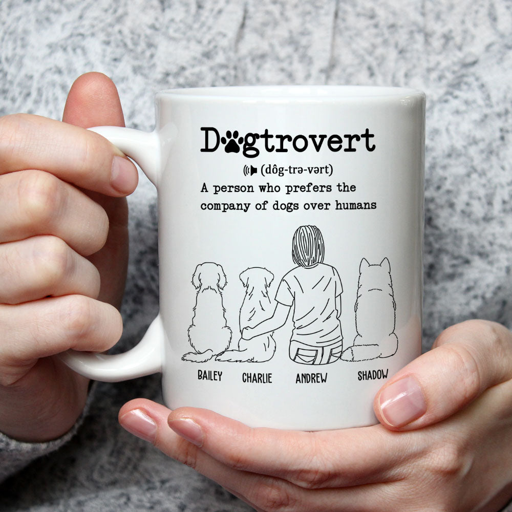 Dogtrovert Definition - Exquisite Personalized Custom Coffee Mug for All Beverages