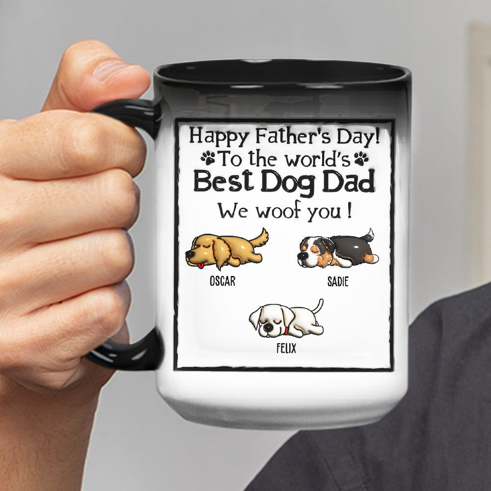 Best Dog Dad - Personalized 11oz/15oz Custom Color Changing Ceramic Coffee Mug