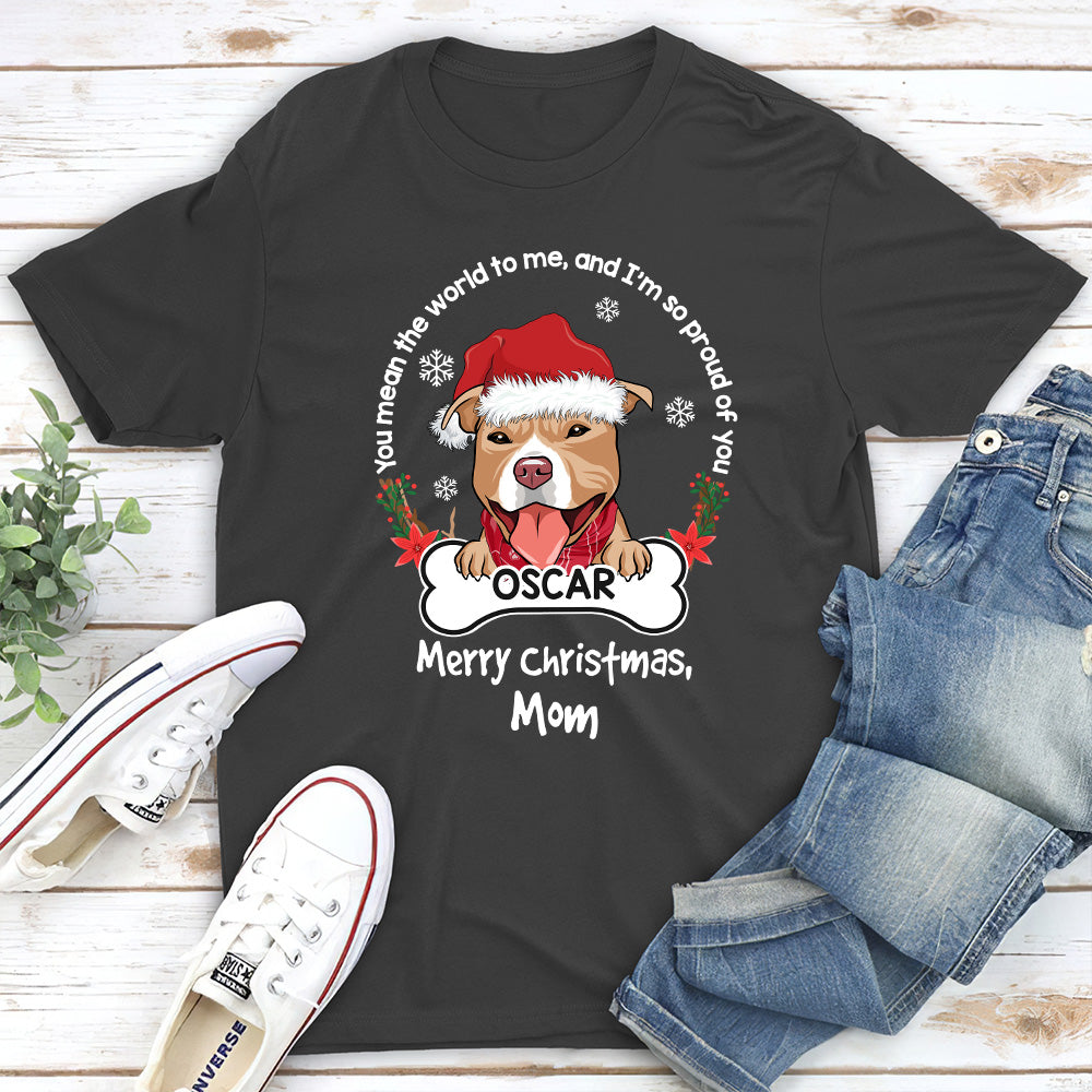 Proud Of You - Personalized Custom Unisex Cotton Blend T-shirt for Pet Lovers