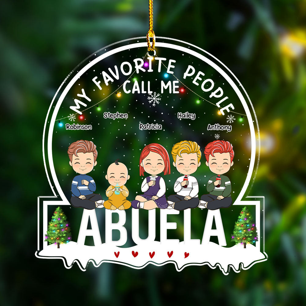 My Favorite People - Unique Personalized Custom Acrylic Christmas Ornament