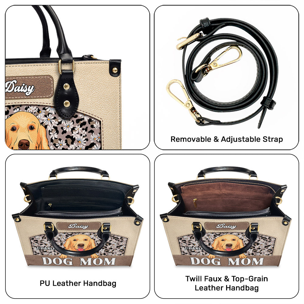 Exquisite Personalized Custom Leather Bag for Flawless Dog Moms
