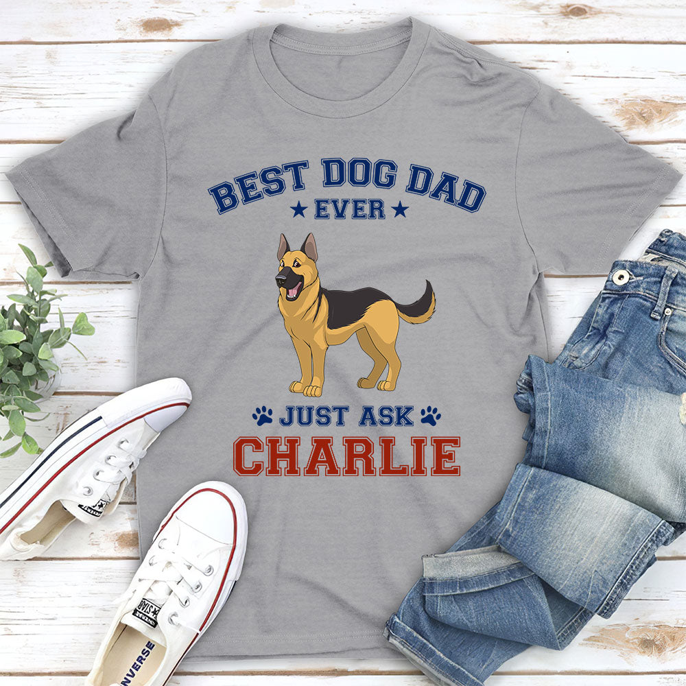 Top - Quality Personalized Custom Premium Red and Blue Dog Dad T - shirt