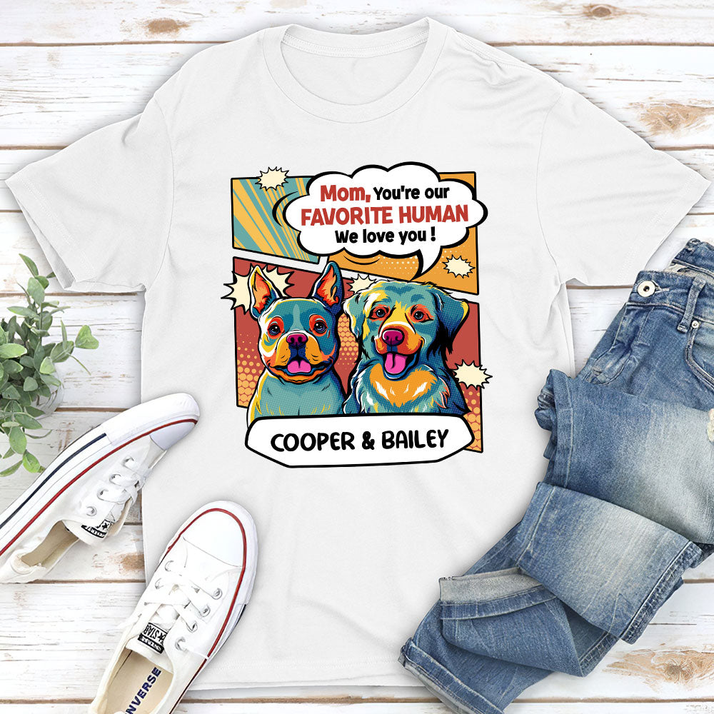 Pop Art My Favorite - Personalized Custom Unisex 5.3 oz T-shirt for Pet Lovers